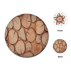 Wood-logs Playing Cards Single Design (Round)