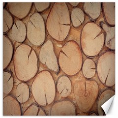 Wood-logs Canvas 12  x 12 