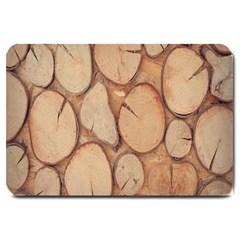 Wood-logs Large Doormat 