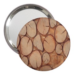 Wood-logs 3  Handbag Mirrors