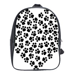 Abstract-black-white School Bag (large) by nate14shop