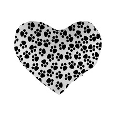 Abstract-black-white Standard 16  Premium Heart Shape Cushions by nate14shop