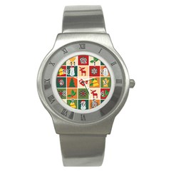 Christmas-pattern Stainless Steel Watch