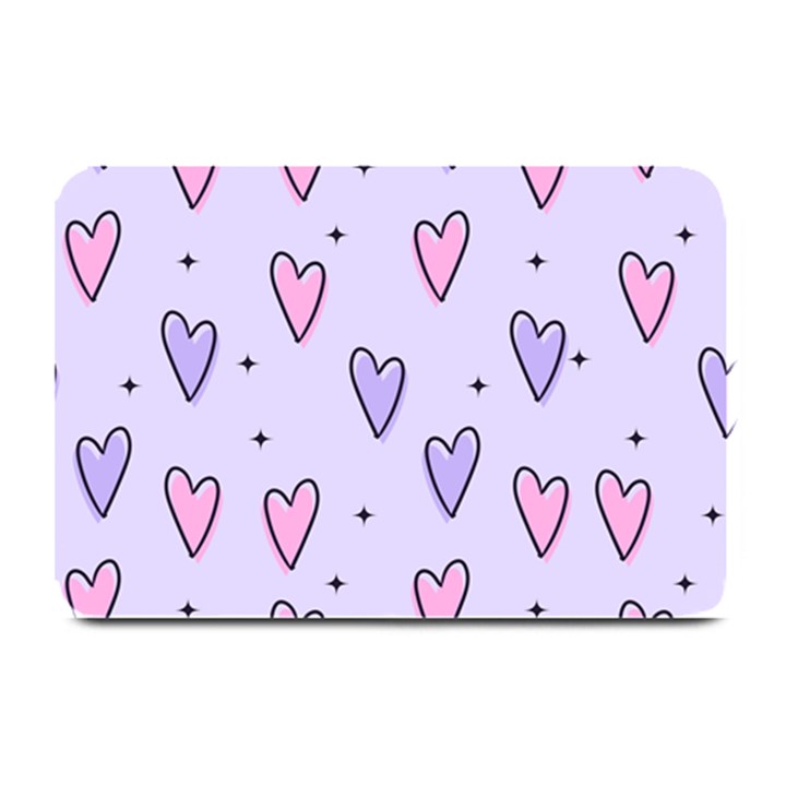 Heart-purple-pink-love Plate Mats