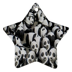 Panda-bear Star Ornament (two Sides) by nate14shop