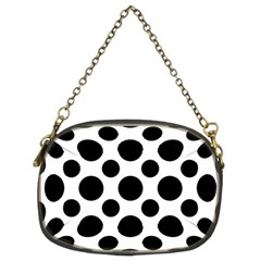 Seamless-polkadot-white-black Chain Purse (two Sides) by nate14shop