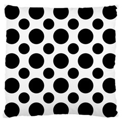 Seamless-polkadot-white-black Large Cushion Case (one Side)