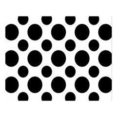 Seamless-polkadot-white-black Double Sided Flano Blanket (large) 