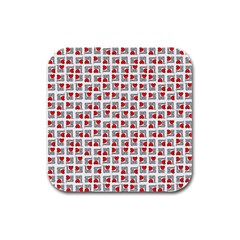 Spanish Love Phrase Motif Pattern Rubber Square Coaster (4 Pack) by dflcprintsclothing