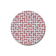 Spanish Love Phrase Motif Pattern Rubber Coaster (round) by dflcprintsclothing