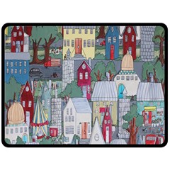 Painting Double Sided Fleece Blanket (large)  by nate14shop