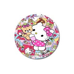 Hello-kitty-001 Magnet 3  (round) by nate14shop