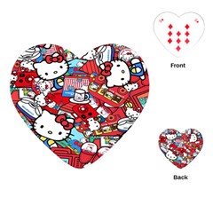 Hello-kitty-003 Playing Cards Single Design (heart)