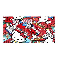 Hello-kitty-003 Satin Wrap 35  X 70  by nate14shop