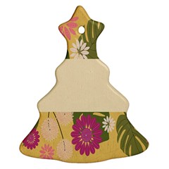 Flowers-mocca Christmas Tree Ornament (two Sides) by nate14shop