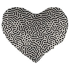 Animal-seamless-vector-pattern-of-dog-kannaa Large 19  Premium Flano Heart Shape Cushions by nate14shop