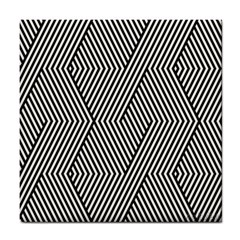 Vector-geometric-lines-pattern-simple-monochrome-texture-with-diagonal-stripes-lines-chevron-zigzag- Tile Coaster by nate14shop