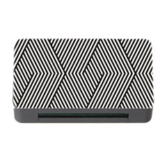 Vector-geometric-lines-pattern-simple-monochrome-texture-with-diagonal-stripes-lines-chevron-zigzag- Memory Card Reader With Cf by nate14shop