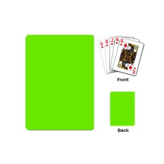 Grass-green-color-solid-background Playing Cards Single Design (mini) by nate14shop