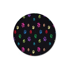 Footprints Rubber Coaster (round)