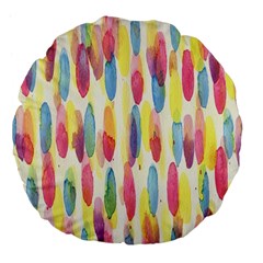 Watercolour-texture Large 18  Premium Flano Round Cushions