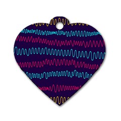 Waves Dog Tag Heart (One Side)