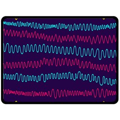 Waves Double Sided Fleece Blanket (large) 