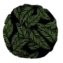  Leaves  Large 18  Premium Round Cushions by artworkshop