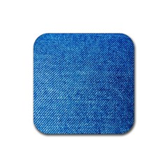 Jeans Blue  Rubber Coaster (square) by artworkshop