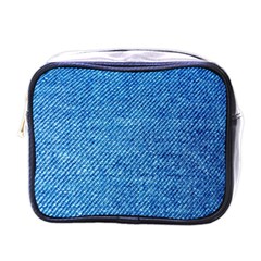 Jeans Blue  Mini Toiletries Bag (one Side) by artworkshop