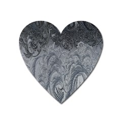 Ice Frost Crystals Heart Magnet