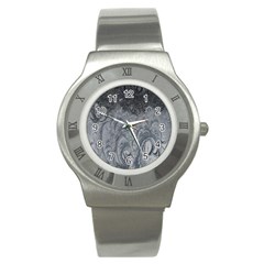 Ice Frost Crystals Stainless Steel Watch