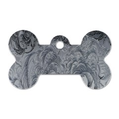 Ice Frost Crystals Dog Tag Bone (Two Sides)