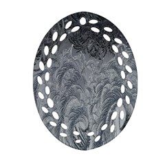 Ice Frost Crystals Ornament (Oval Filigree)