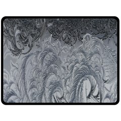 Ice Frost Crystals Fleece Blanket (large)  by artworkshop