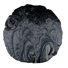 Ice Frost Crystals Large 18  Premium Round Cushions by artworkshop