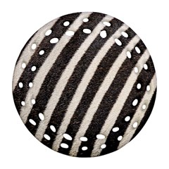  Zebra Pattern  Round Filigree Ornament (two Sides) by artworkshop