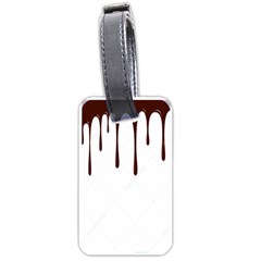 Illustration-chocolate-dropping-chocolate-background-vector Luggage Tag (one Side) by nate14shop