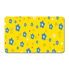 Floral Yellow Magnet (rectangular) by nate14shop