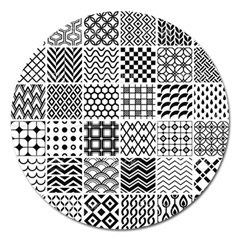 Ilustrasi Pattern Magnet 5  (round)