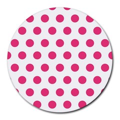 Polka-dots Round Mousepads by nate14shop