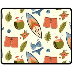 Seamless Pattern Double Sided Fleece Blanket (medium)  by nate14shop