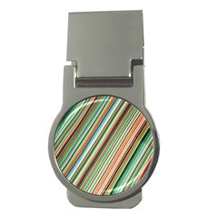 Stripe-colorful-cloth Money Clips (round)  by nate14shop