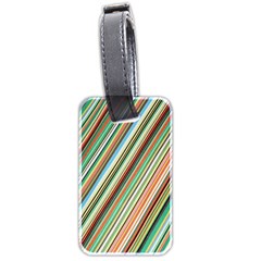 Stripe-colorful-cloth Luggage Tag (two Sides) by nate14shop