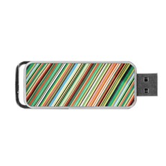 Stripe-colorful-cloth Portable Usb Flash (one Side) by nate14shop