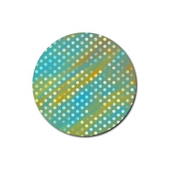 Abstract-polkadot 01 Rubber Round Coaster (4 Pack)