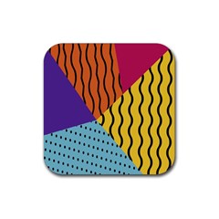 Background-lines-callor Rubber Coaster (square) by nate14shop