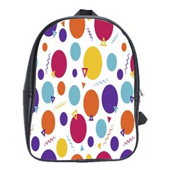 Background-polkadot 01 School Bag (large) by nate14shop