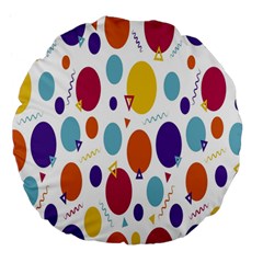 Background-polkadot 01 Large 18  Premium Flano Round Cushions