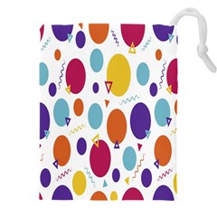 Background-polkadot 01 Drawstring Pouch (4XL)